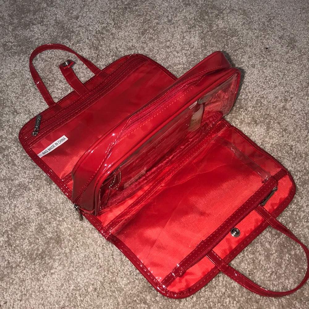 Red makeup bag from philosophy